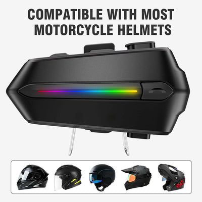 EDYELL C5S Bluetooth Helmet Headset – 50MM Speakers, 800mAh Battery, IP67 Waterproof Motorcycle Intercom JPS PRODUCTS (ACHSA)