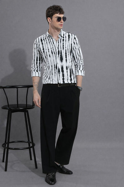 Henshika Men Printed Casual Full Sleeve Shirt – Peddi Series – White - View 5