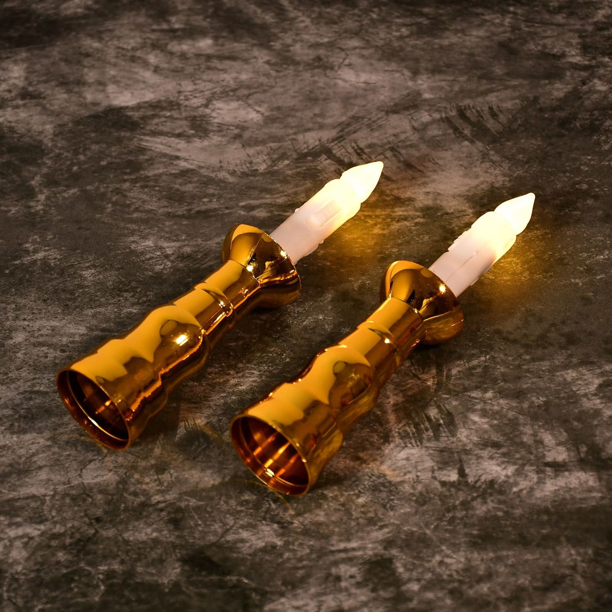 2pcs LED Flameless Candle Lights for Indoor, Wedding & Party Decor HP DD