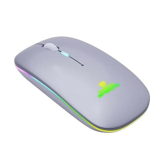 WM12 Stone Rechargeable Wireless Mouse(Grey) - HalfPe