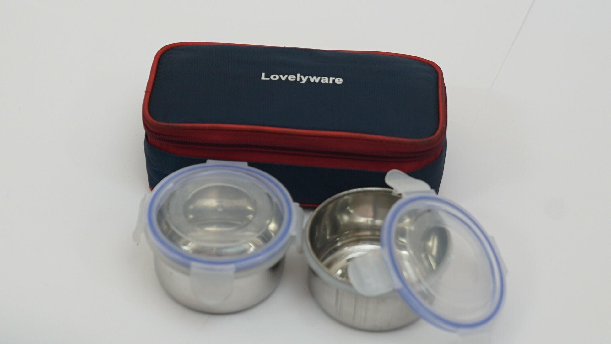 Capsule Forelock Lunch Box (300ml*2 Container With Bag) - HalfPe