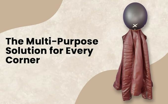 Heavy-Duty Over The Door Multi-Purpose Hook, No-Drill Door Hanger for Helmet, Bags, Clothes & Accessories WiNNY