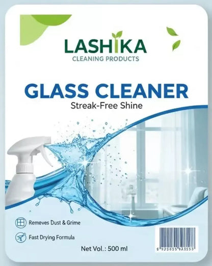 Lashika Glass Cleaner – Streak-Free Shine with Brightening Action (500 ml) Mahathi Enterprises