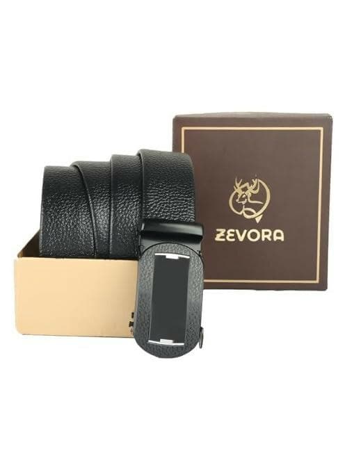 ZEVORA Formal Leather Auto Lock Buckle Belt - HalfPe