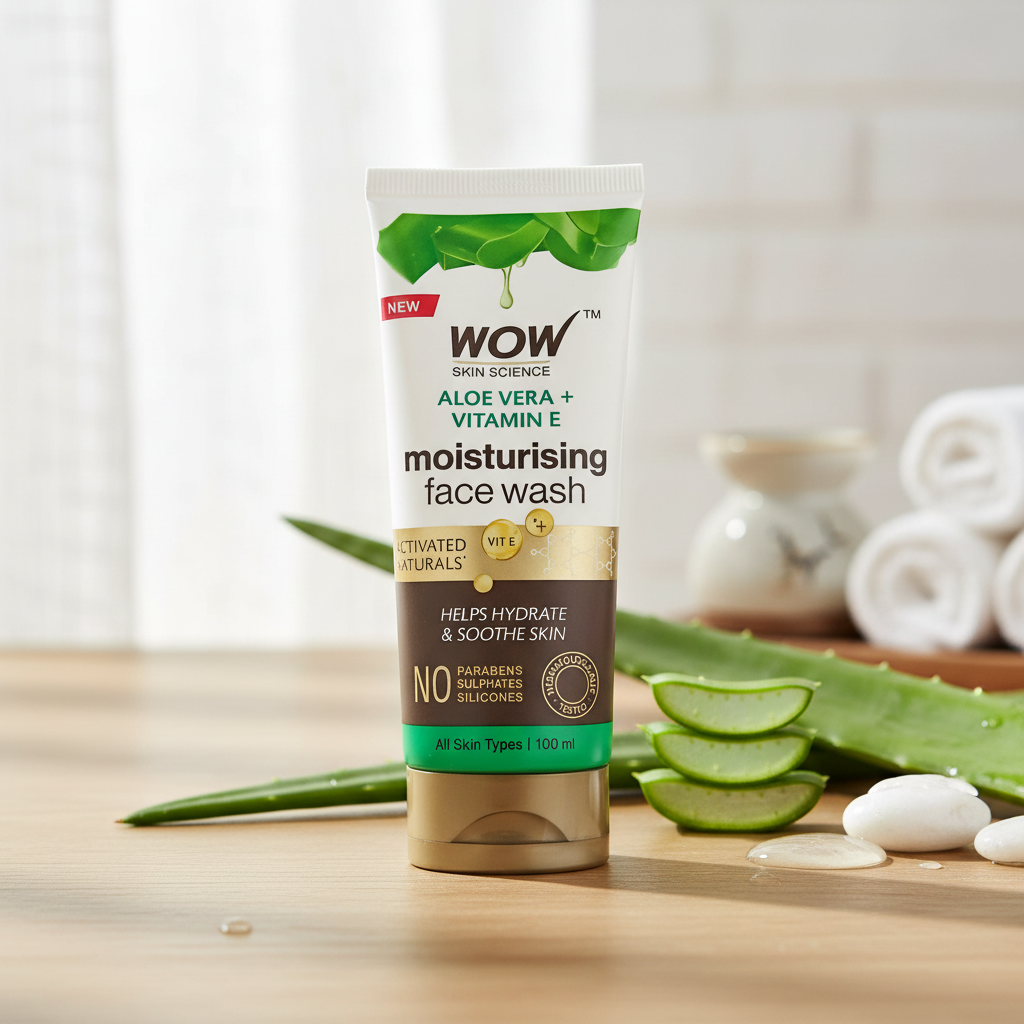 WOW Skin Science Aloe Vera Hydrating Face Wash (100ml) HalfPe - FW -TPT