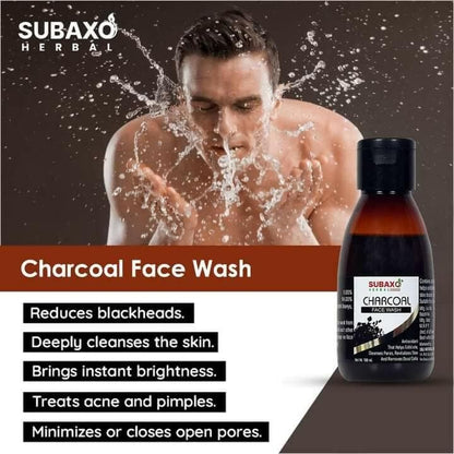 SUBAX Apple Cider Vinegar Shampoo(200 ml) and Charcoal Herbal Face Wash (100ml) combo - HalfPe