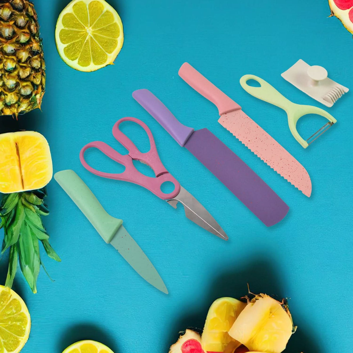 Professional Colorful Kitchen Knives Set (6 Pcs Set) HP DD
