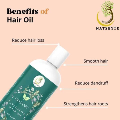 NATSBYTE Ayurveda Hebal Hair Oil | Hair oil for healthy hair, scalp nourishment, growth 100% pure & natural oil | NATSBYTE - HalfPe