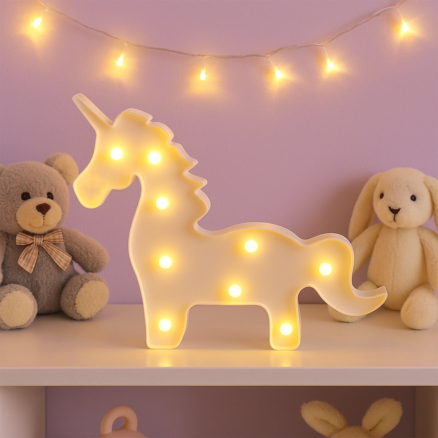 Unicorn Shaped Led Decorative Night Light (1 Pc)