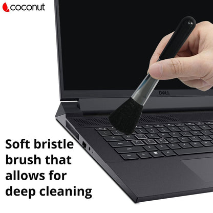 CS03 - 4 in 1 Cleaning Kit with Brush, Lint-free microfibre cloth & soft Cloth - HalfPe