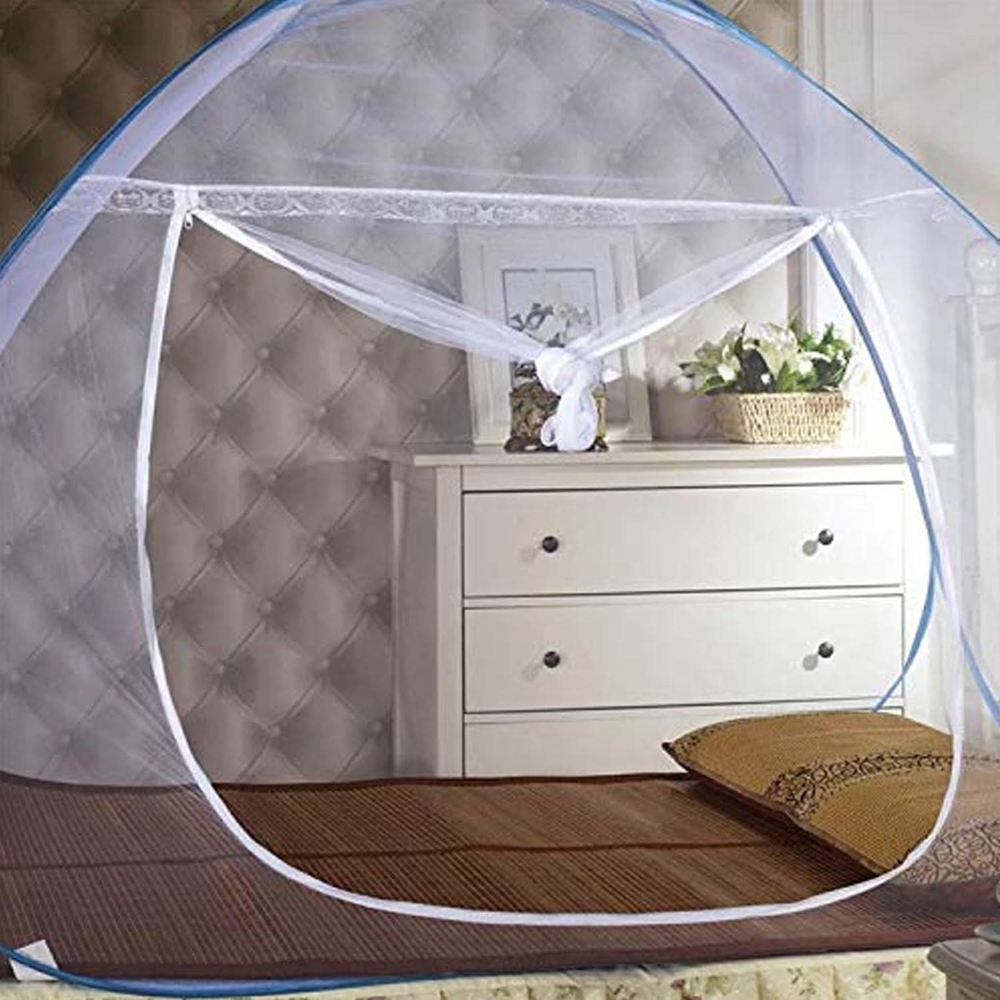 Premium Polyester Foldable Mosquito Net Tent (100 Cm Long  1 Pc)