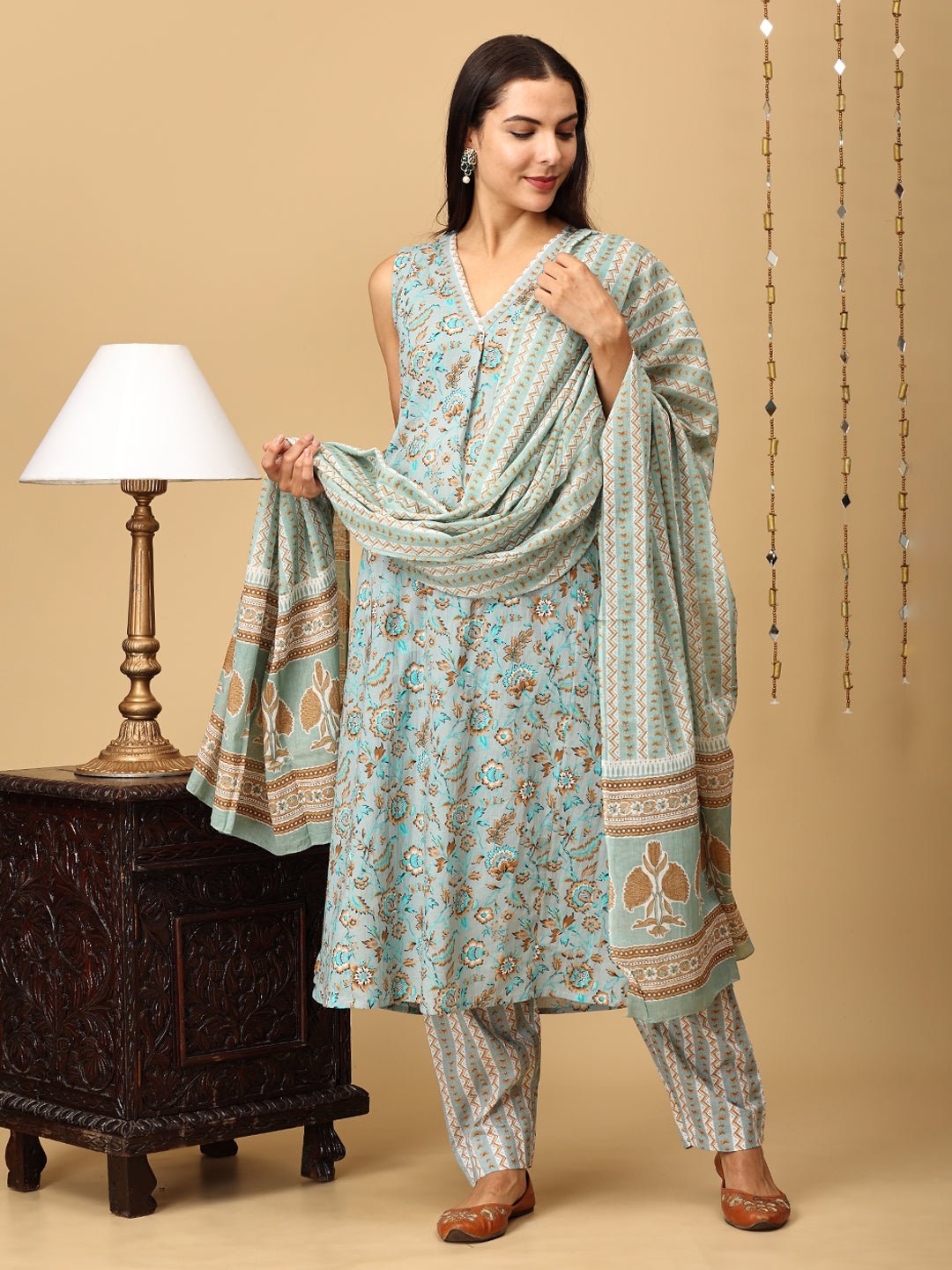 Saaya Maternity and Nursing Sleeveless Kurta Set With Dupatta - MEW - SK - SAAY - S