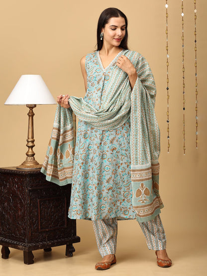 Saaya Maternity and Nursing Sleeveless Kurta Set With Dupatta - MEW - SK - SAAY - S