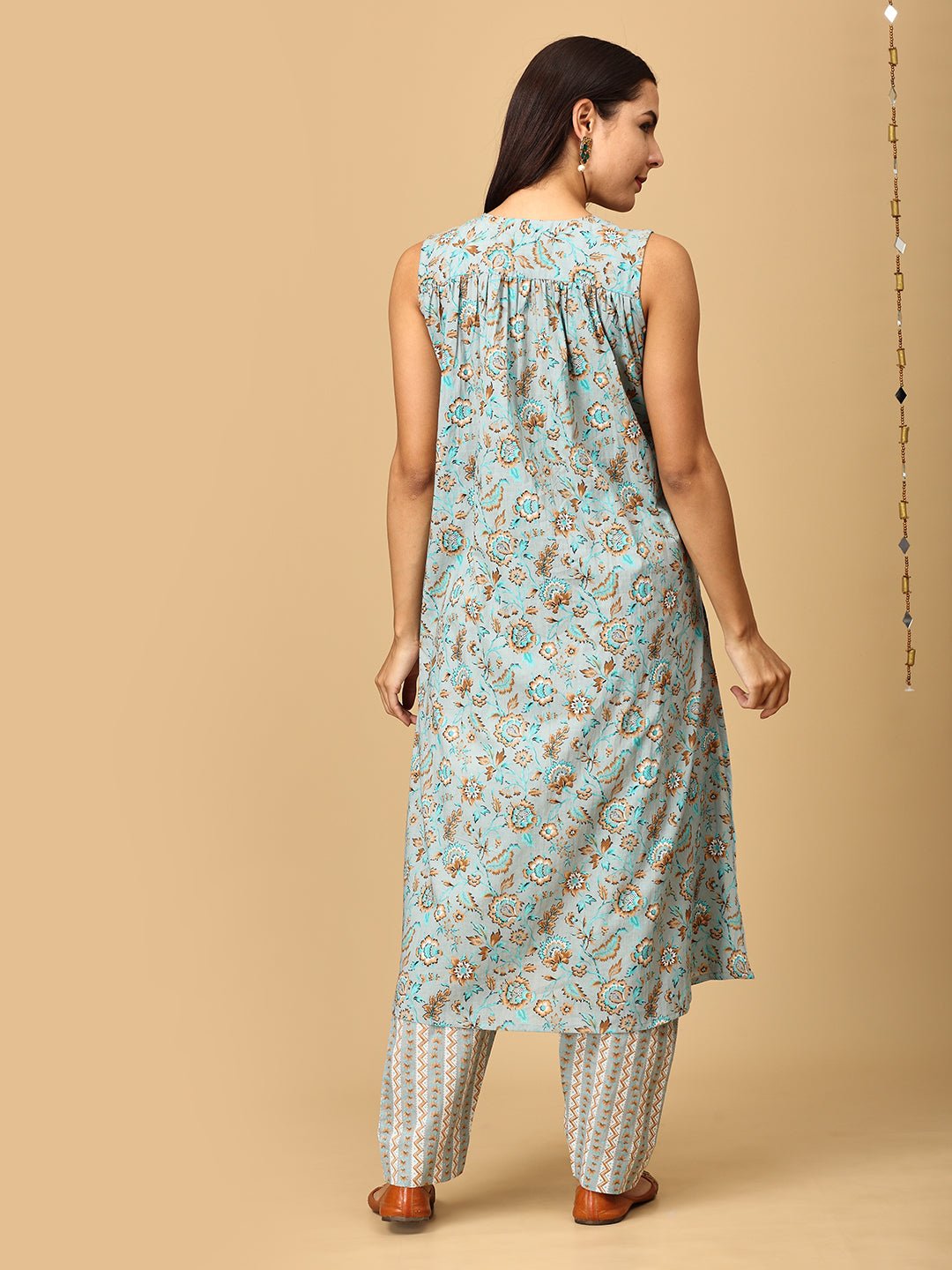 Saaya Maternity and Nursing Sleeveless Kurta Set With Dupatta - MEW - SK - SAAY - S