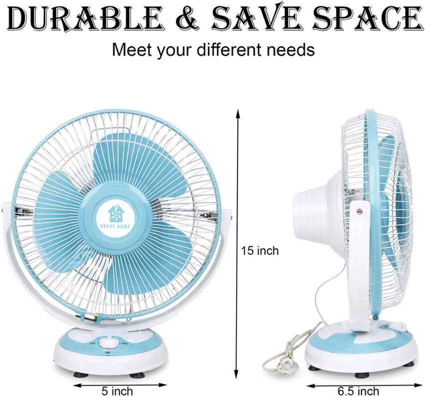 Savvy Home SAPF4 Flower 300 mm Table Fan with Silent Operation – White