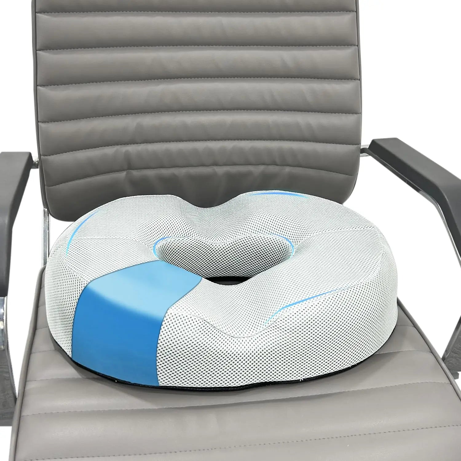 Sleepsia Donut Pillow for Tailbone Pain | Coccyx Seat Cushion for Chair- Car Seat Cushion (Grey,Gel Memory Foam)