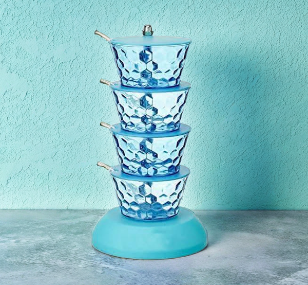 4 In 1 Multipurpose 360 Degree Rotating Pickle Rack Container For Kitchen