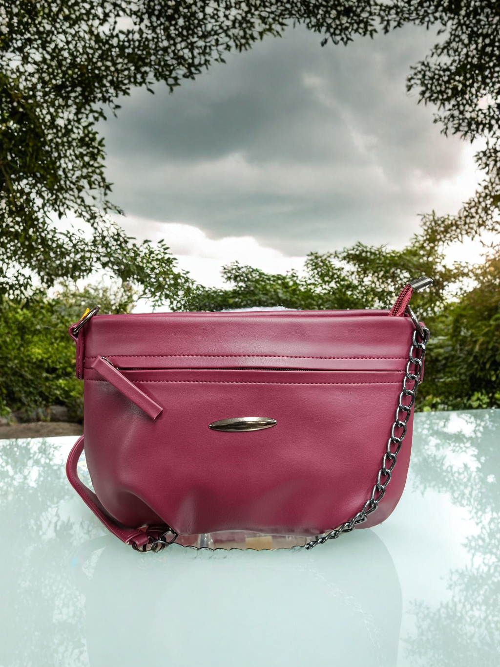 Stylish Maroon Women's Fashion Sling Bag for parties / travel(TPT) Lucky Bags