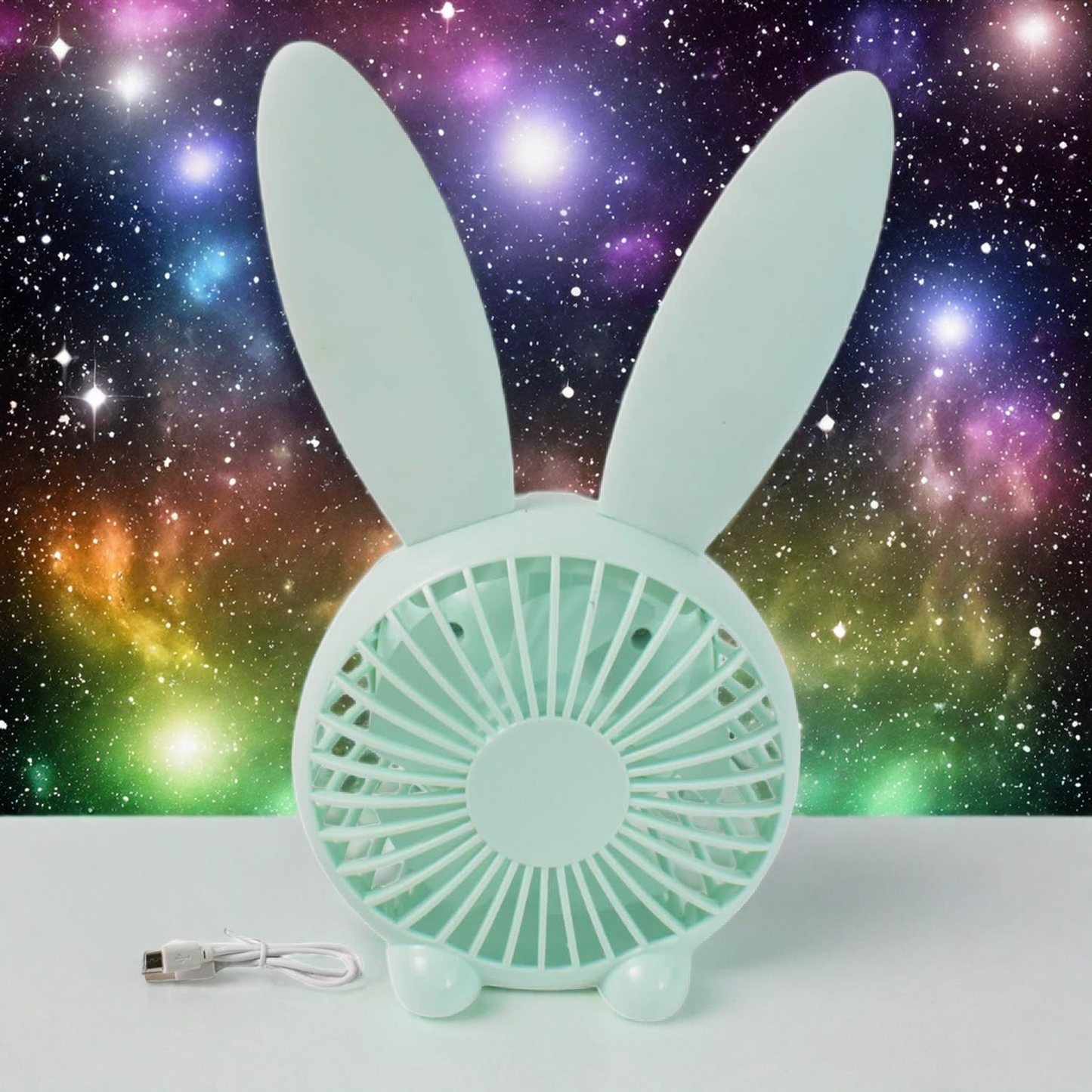 USB Mini Desk Fan – Rabbit Shape Silent Cooling Fan