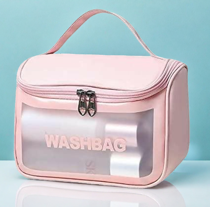 Multi-Purpose Pink Cosmetic Bag for Travel & Home Cheshtha