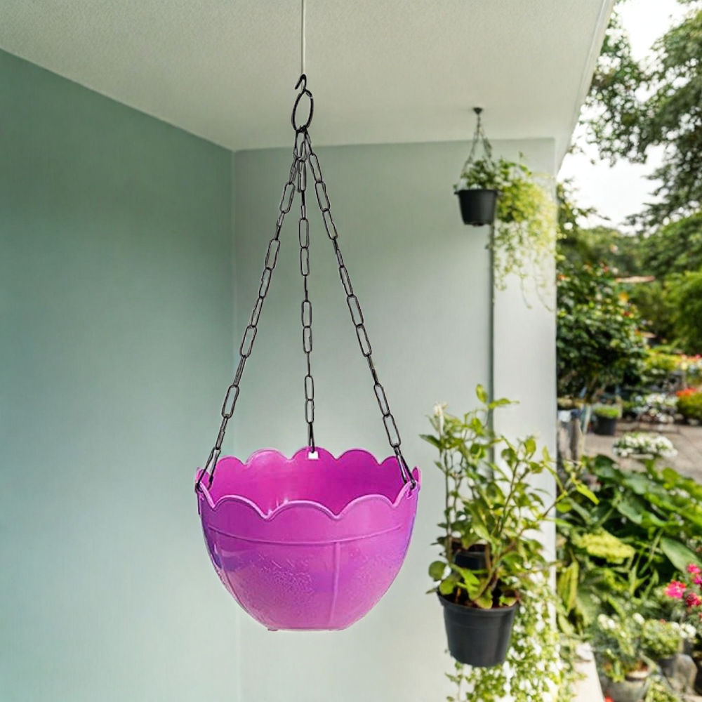 Hanging Flower Pot with Chain Garden & Balcony Decor