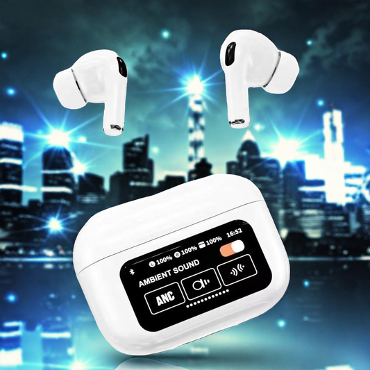 ANC Wireless Earphones A9 Pro - Bluetooth 5.4, LED Touch, Noise Cancellation & Wireless Charging