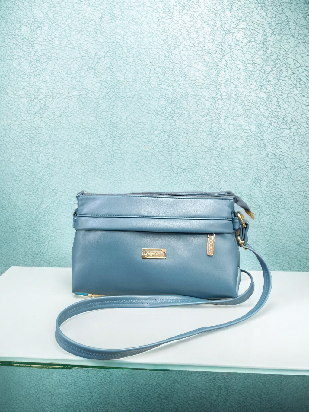 Women's / girls blue handbag for travel / parties/ outings(TPT) Lucky Bags