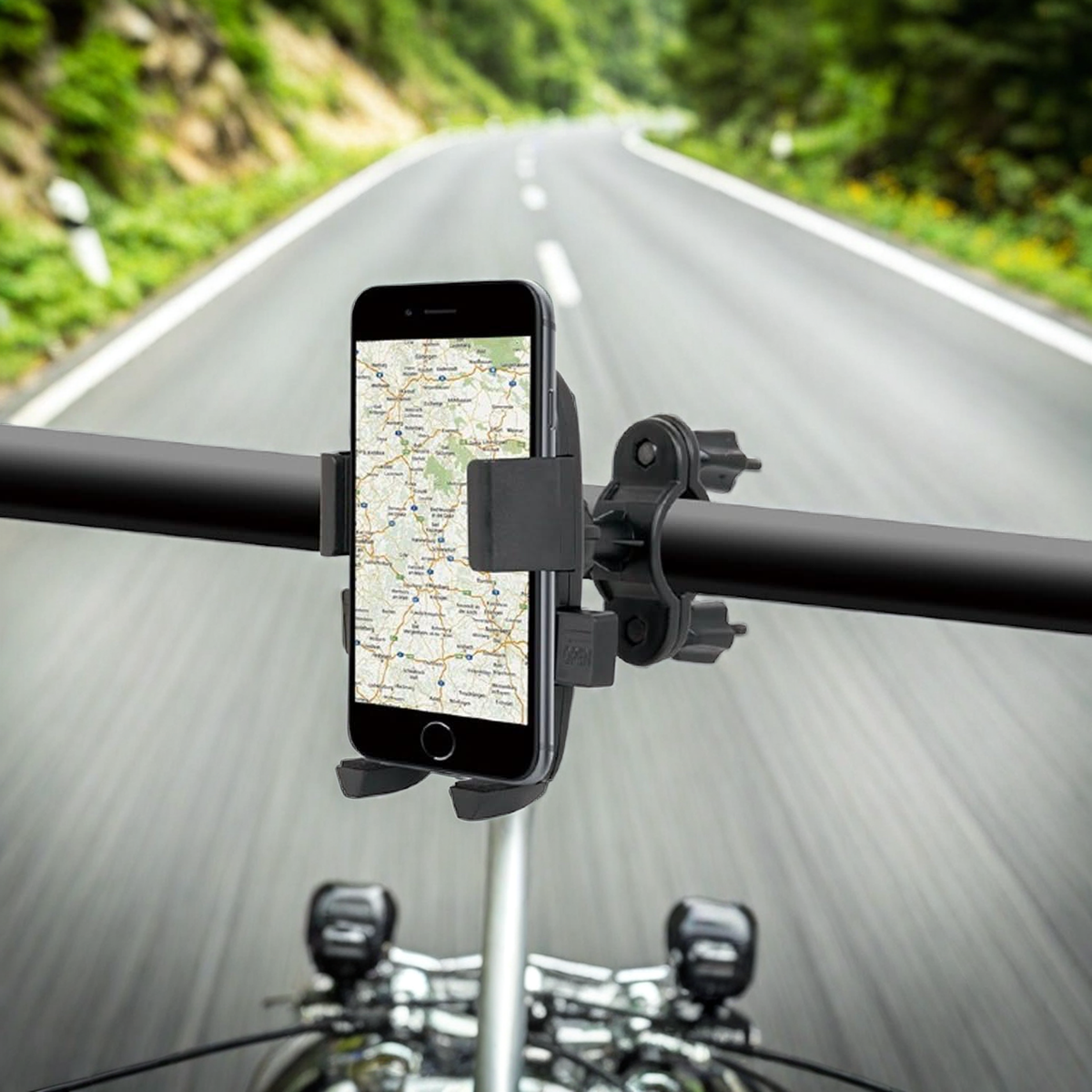 Motorcycle & Bicycle Phone Holder – 360° Handlebar Mount HP DD