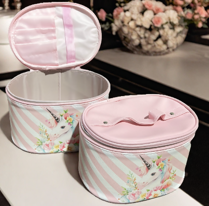 Unicorn Children's Frame Cosmetic Bag Oval (Small & Large, Pack Of 2, TPT)