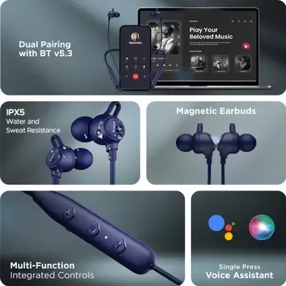 boAt Rockerz 109 with Dual Pairing, 40 HRS Playback & ASAP Charge Bluetooth (Multicolor)