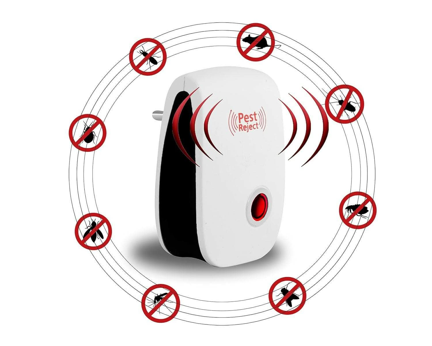 Ultrasonic Pest Repeller to Repel Rats, Cockroach, Mosquito, Home Pest & Rodent (White) - HalfPe