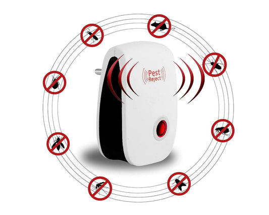 Ultrasonic Pest Repeller to Repel Rats, Cockroach, Mosquito, Home Pest & Rodent (White) - HalfPe