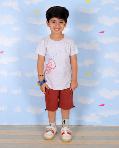 Skater Dude Boys T-Shirt and Cargo Set - KCW-AN-SCGO-1-2