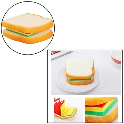 Sandwich-Shaped Sticky Notepad Colorful & Quirky Mini Memo Pads