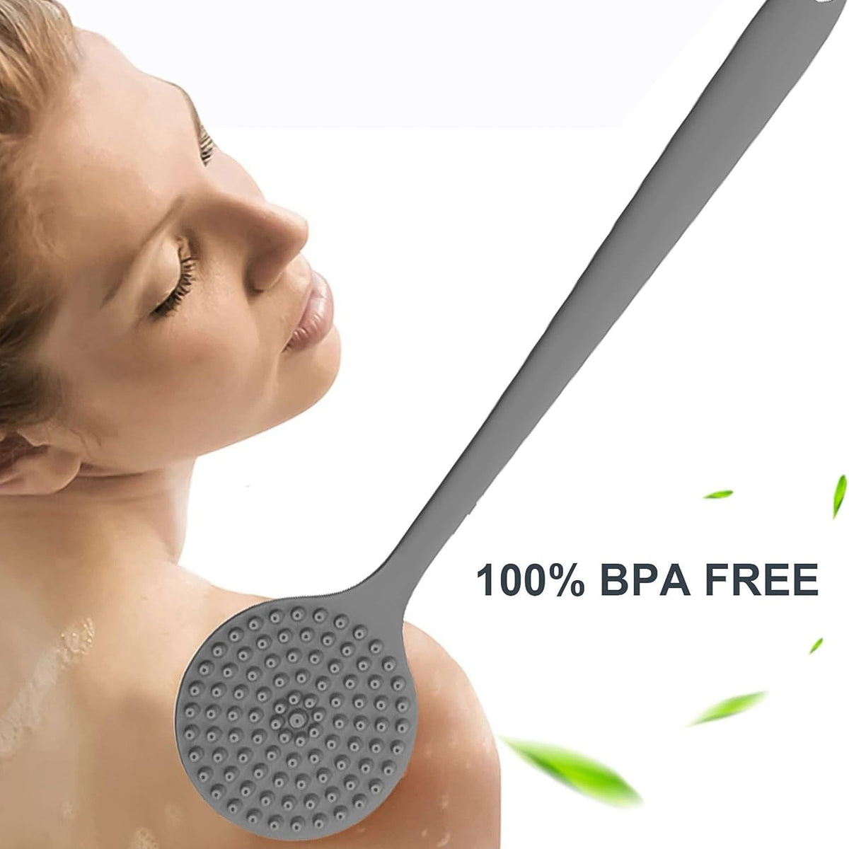 Silicone Back Scrubber Brush With Long Handle (1 Pc) HP DD