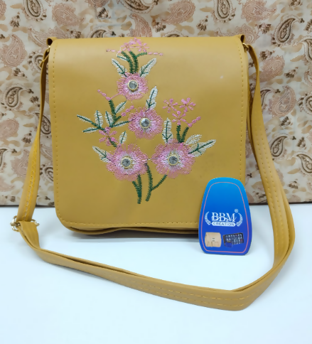 Women's Hand Sling Side Bag purse Polyurethane Western For Women (Yellow) ( TPT ) NATIONALBAGS & BELTS