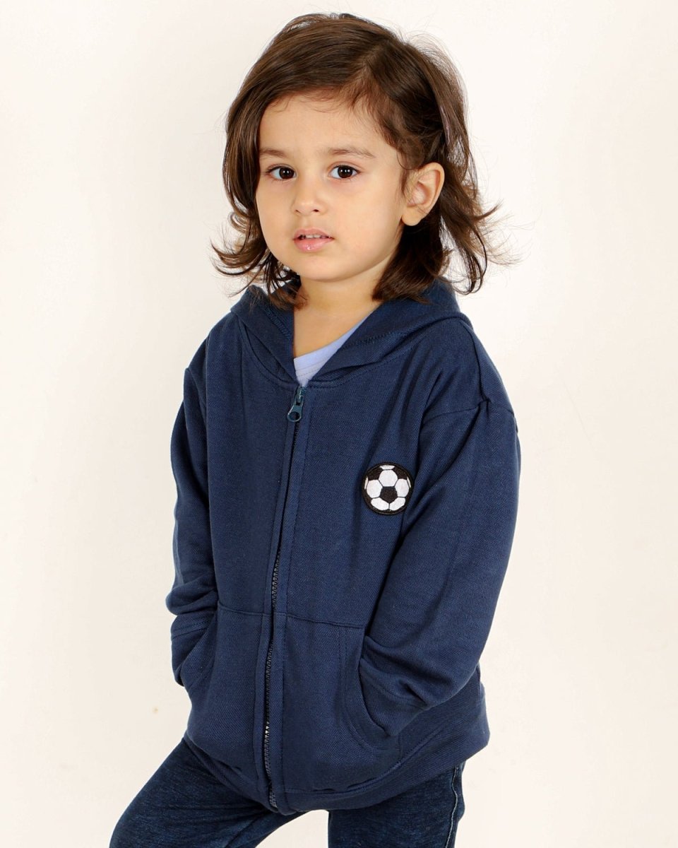Soccer Squad Unisex Kids Zipper Jacket - ZPJK-BLUZ-1-2