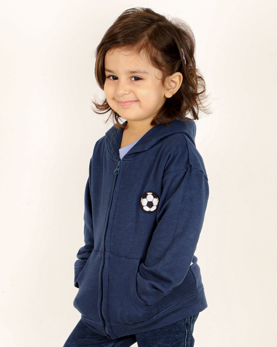 Soccer Squad Unisex Kids Zipper Jacket - ZPJK-BLUZ-1-2