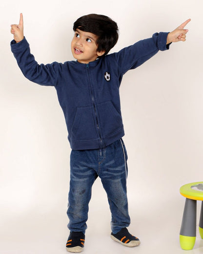 Soccer Squad Unisex Kids Zipper Jacket - ZPJK-BLUZ-1-2