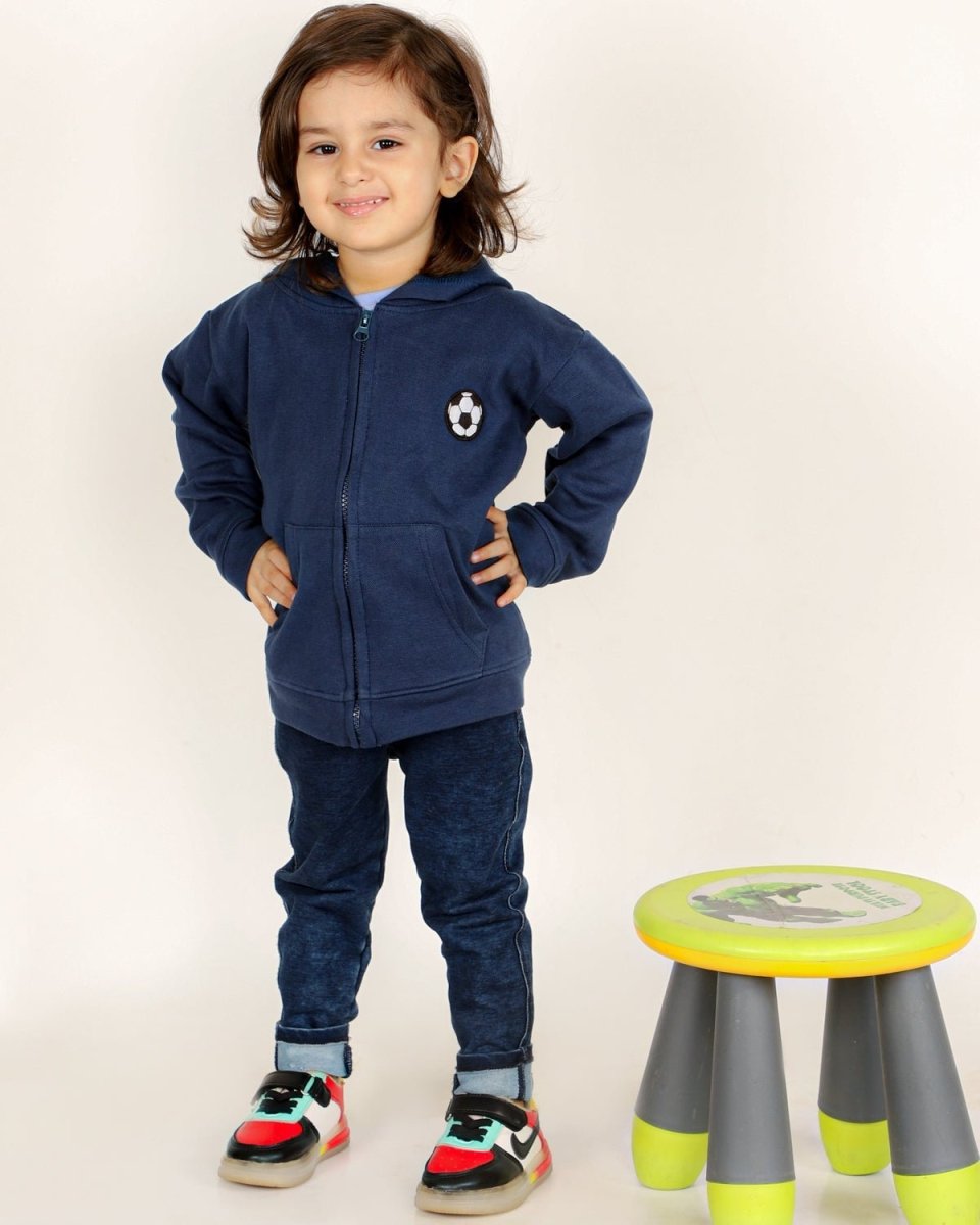 Soccer Squad Unisex Kids Zipper Jacket - ZPJK-BLUZ-1-2