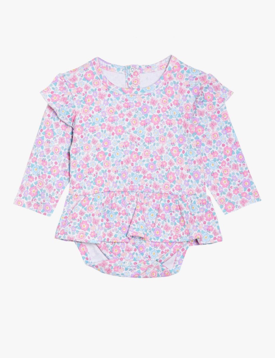 Spring Blooms Girls Skirted Onesie - ONC-PB-SPRBL-0-3