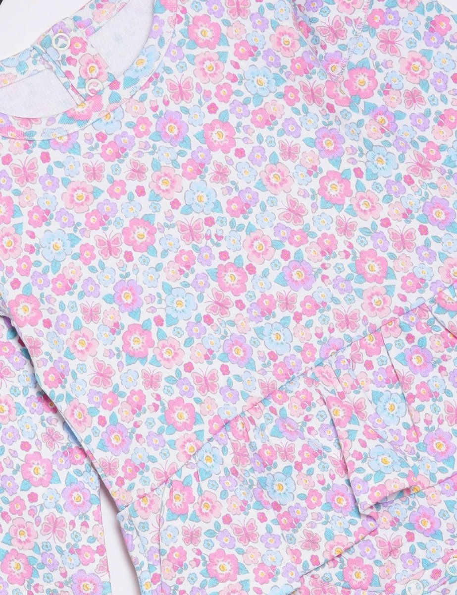 Spring Blooms Girls Skirted Onesie - ONC-PB-SPRBL-0-3