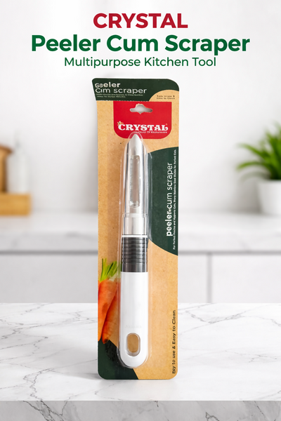 CRYSTAL Peeler Cum Scraper – Multipurpose Kitchen Tool HalfPe - FW -TPT