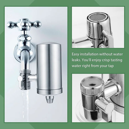 Stainless  Steel Faucet Mount Water Filter Water Purifier (1 Set)