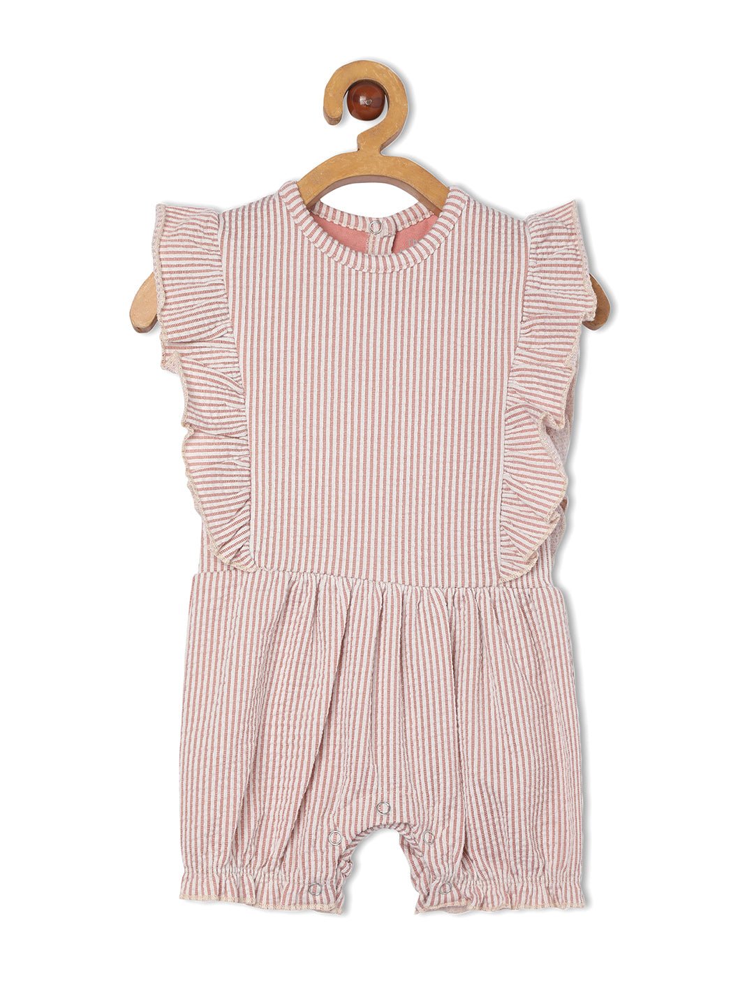 Striped Frill Sleeveless Girls Romper - ROM - PB - STFS - 3 - 6