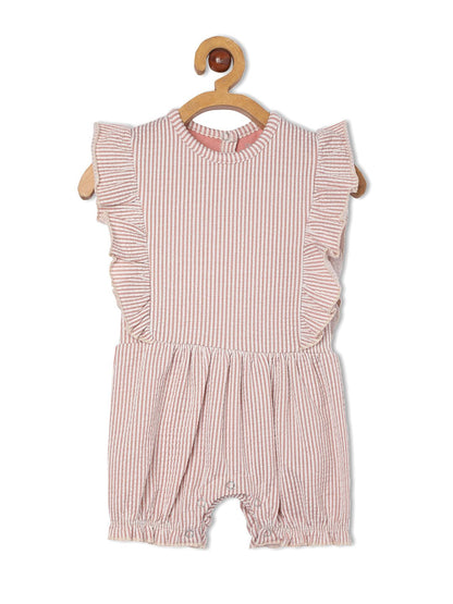 Striped Frill Sleeveless Girls Romper - ROM - PB - STFS - 3 - 6