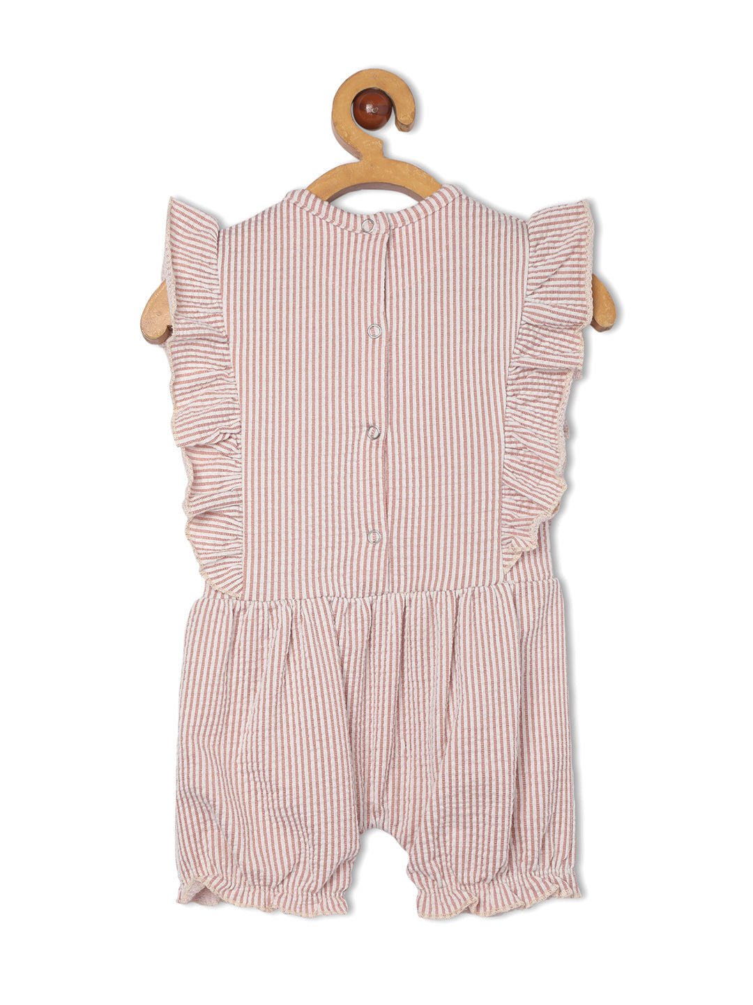 Striped Frill Sleeveless Girls Romper - ROM - PB - STFS - 3 - 6