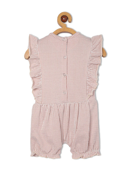 Striped Frill Sleeveless Girls Romper - ROM - PB - STFS - 3 - 6