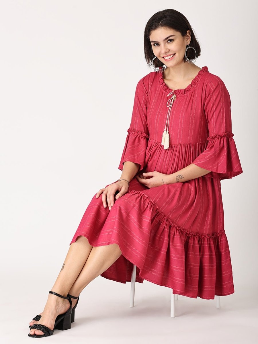 Sugar Berry Maternity Dress with Nursing - MEW-MGTMD-S