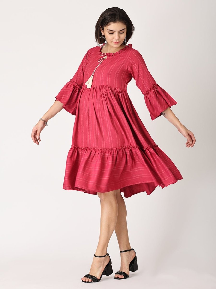 Sugar Berry Maternity Dress with Nursing - MEW-MGTMD-S